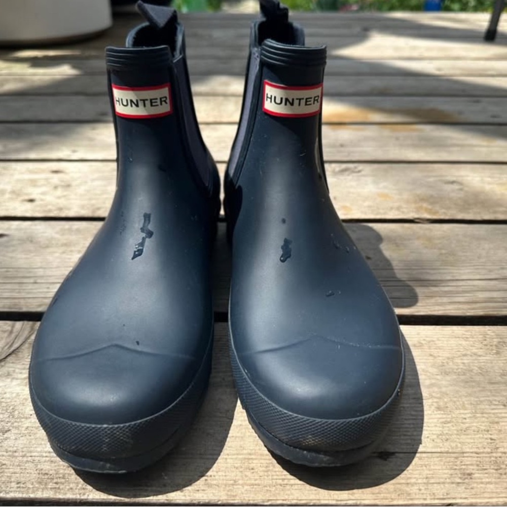 Hunter Navy Rain Boots